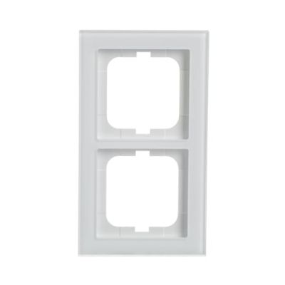 AXCENT Ramka 2-krotna  białe szkło (2CKA001754A4438)