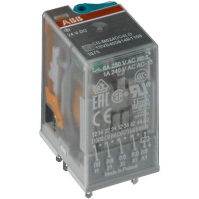 Przekaźnik CR-M048DC4L, A1-A2=48V DC, 4 styki c/o 250V/6A, LED (1SVR405613R6100)
