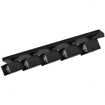 KUBAR SP 5, oprawa ścienno-sufitowa, GU10 max. 5x35W, IP20, czarna (AD-OP-6513BGU10)
