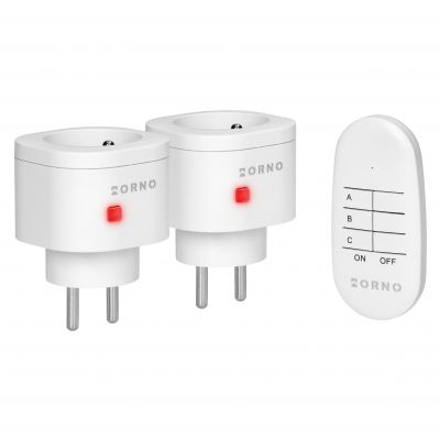 Zestaw bezprzewodowych mini gniazd sterowanych pilotem 2+1 OR-GB-462 ORNO (OR-GB-462)