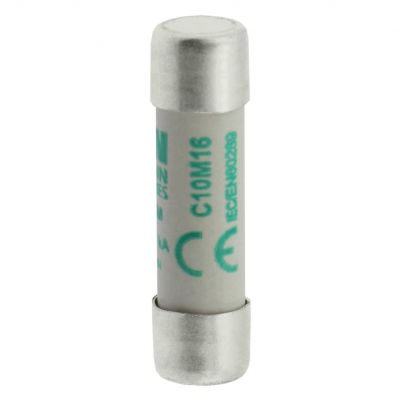 CYLINDRICAL FUSE 10 x 38 16A AM 500V AC Wkładka cylindryczna 10 x 38mm 16A AM 500V AC C10M16 EATON (C10M16)