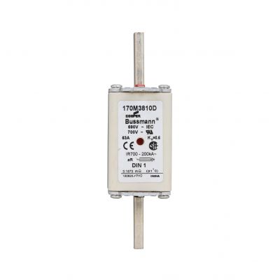 FUSE 63A 690V aR DIN 1 HSDNH Wkładka szybka 63A 690V aR DIN 1 podwójny wskaźnik 170M3810D EATON (170M3810D)