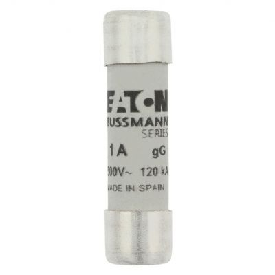 CYLINDRICAL FUSE 10 x 38 1A GG 500V AC Wkładka cylindryczna 10 x 38mm 1A GG 500V AC C10G1 EATON (C10G1)