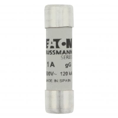 CYLINDRICAL FUSE 10 x 38 1A GG 500V AC Wkładka cylindryczna 10 x 38mm 1A GG 500V AC C10G1 EATON (C10G1)