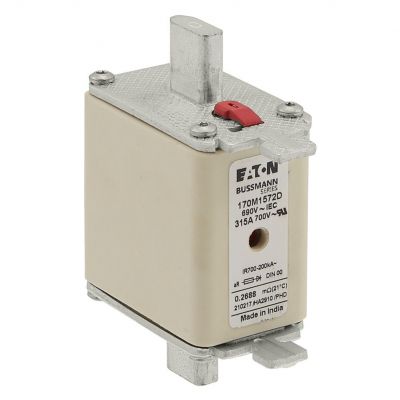 FUSE 315A 690V aR DIN NH00 HSDNH Wkładka szybka 315A 690V aR DIN NH00 podwójny wskaźnik 170M1572D EATON (170M1572D)