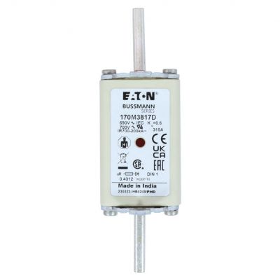 FUSE 315A 690V aR DIN 1 HSDNH Wkładka szybka 315A 690V aR DIN 1 podwójny wskaźnik 170M3817D EATON (170M3817D)