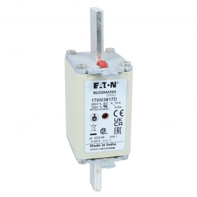 FUSE 315A 690V aR DIN 1 HSDNH Wkładka szybka 315A 690V aR DIN 1 podwójny wskaźnik 170M3817D EATON (170M3817D)