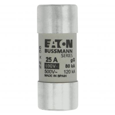 CYLINDRICAL FUSE 22 x 58 25A GG 690V AC Wkładka cylindryczna 22 x 58mm 25A GG 690V AC C22G25 EATON (C22G25)