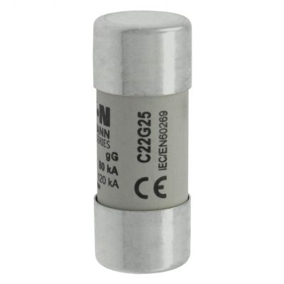 CYLINDRICAL FUSE 22 x 58 25A GG 690V AC Wkładka cylindryczna 22 x 58mm 25A GG 690V AC C22G25 EATON (C22G25)