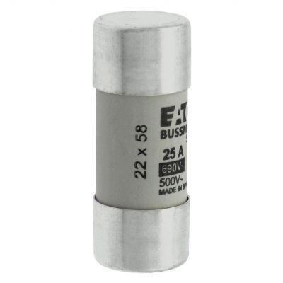 CYLINDRICAL FUSE 22 x 58 25A GG 690V AC Wkładka cylindryczna 22 x 58mm 25A GG 690V AC C22G25 EATON (C22G25)