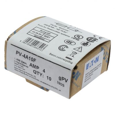 4AMP 1000VDC SOLAR FERRULE 10 X 38MM 4A 1000Vdc wkładka cylindryczna 10x38 do PV PV-4A10F EATON (PV-4A10F)