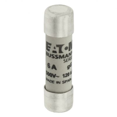 CYLINDRICAL FUSE 10 x 38 6A GG 500V AC Wkładka cylindryczna 10 x 38mm 6A GG 500V AC C10G6 EATON (C10G6)