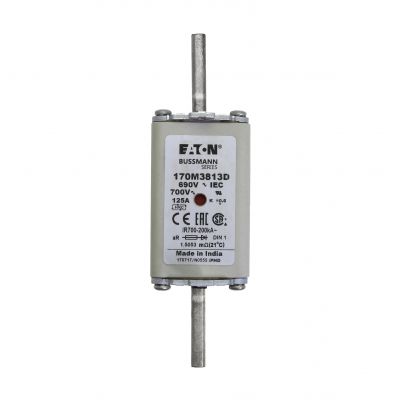 FUSE 125A 690V aR DIN 1 HSDNH Wkładka szybka 125A 690V aR DIN 1 podwójny wskaźnik 170M3813D EATON (170M3813D)