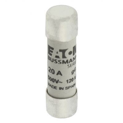 CYLINDRICAL FUSE 10 x 38 20A GG 500V AC Wkładka cylindryczna 10 x 38mm 20A GG 500V AC C10G20 EATON (C10G20)