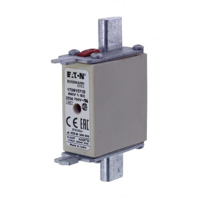 FUSE 250A 690V aR DIN 000 HSDNH Wkładka szybka 250A 690V aR DIN 000 podwójny wskaźnik 170M1571D EATON (170M1571D)