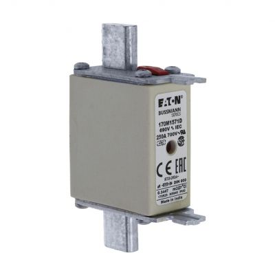 FUSE 250A 690V aR DIN 000 HSDNH Wkładka szybka 250A 690V aR DIN 000 podwójny wskaźnik 170M1571D EATON (170M1571D)