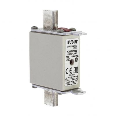 FUSE 50A 690V gR DIN 000 HSDNH Wkładka szybka 50A 690V gR DIN 000 podwójny wskaźnik 170M1564D EATON (170M1564D)