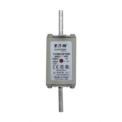 FUSE 400A 690V aR DIN 1 HSDNH Wkładka szybka 400A 690V aR DIN 1 podwójny wskaźnik 170M3819D EATON (170M3819D)