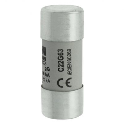 CYLINDRICAL FUSE 22 x 58 63A GG 690V AC Wkładka cylindryczna 22 x 58mm 63A GG 690V AC C22G63 EATON (C22G63)