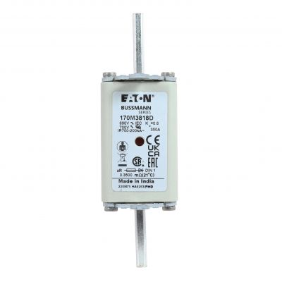 FUSE 350A 690V aR DIN 1 HSDNH Wkładka szybka 350A 690V aR DIN 1 podwójny wskaźnik 170M3818D EATON (170M3818D)