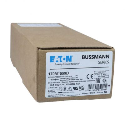 FUSE 16A 690V gR DIN 000 HSDNH Wkładka szybka 16A 690V gR DIN 000 podwójny wskaźnik 170M1559D EATON (170M1559D)