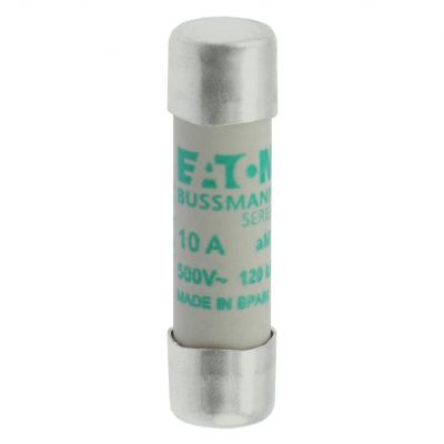 CYLINDRICAL FUSE 10 x 38 10A AM 500V AC Wkładka cylindryczna 10 x 38mm 10A AM 500V AC C10M10 EATON (C10M10)