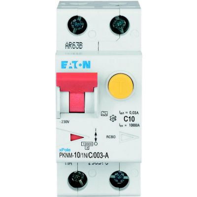 PKNM-10/1N/C/003-A-MW Wyłącznik różnicowonadprądowy 1P+N C10A 30mA typA 236082 EATON (236082)