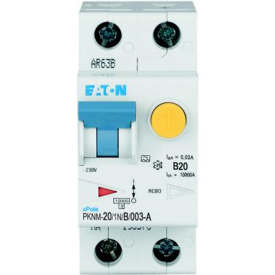 PKNM-20/1N/B/003-A-MW Wyłącznik różnicowonadprądowy 1P+N B20A 30mA typA 236239 EATON (236239)
