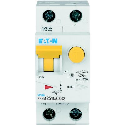 PKNM-25/1N/C/003-MW Wyłącznik różnicowonadprądowy 1P+N C25A 30mA typ AC 236275 EATON (236275)