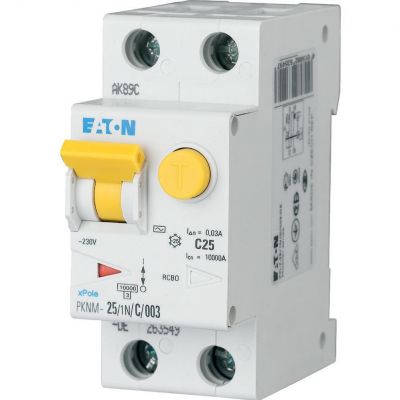 PKNM-25/1N/C/03-MW Wyłącznik różnicowonadprądowy 1P+N C25A 300mA typ AC 236277 EATON (236277)