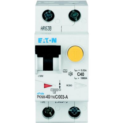 PKNM-40/1N/C/003-A-MW Wyłącznik różnicowonadprądowy 1P+N C40A 30mA typA 236338 EATON (236338)