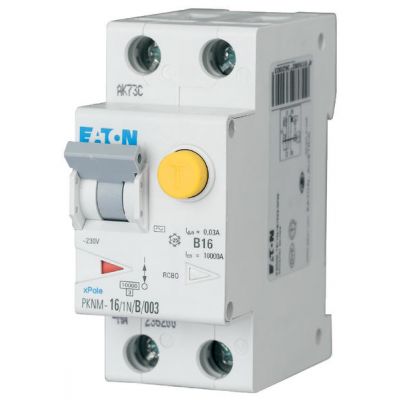 PKNM-10/1N/C/003-MW Wyłącznik różnicowonadprądowy 1P+N C10A 30mA typ AC 236077 EATON (236077)