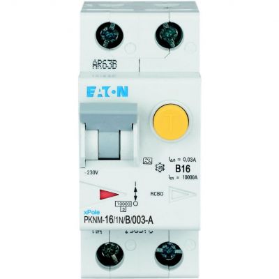 PKNM-16/1N/B/003-A-MW Wyłącznik różnicowonadprądowy 1P+N B16A 30mA typA 236205 EATON (236205)