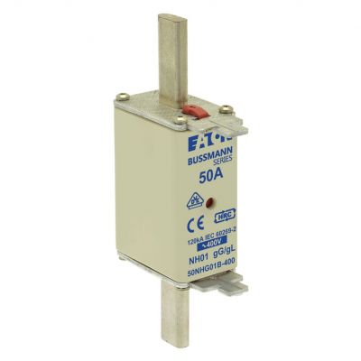 NH FUSE 50A 400V GG/GL SIZE 01 Wkładka NH01 50A 400V GL/GG podwójny wskaźnik 50NHG01B-400 EATON (50NHG01B-400)