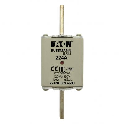 NH FUSE 224AMP 690V gG SIZE 2 Wkładka NH2 224A 690V GL/GG podwójny wskaźnik 224NHG2B-690 EATON (224NHG2B-690)