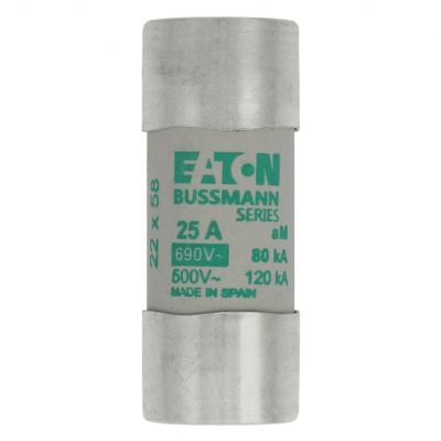 CYLINDRICAL FUSE 22 x 58 25A AM 690V AC Wkładka cylindryczna 22 x 58mm 25A AM 690V AC C22M25 EATON (C22M25)