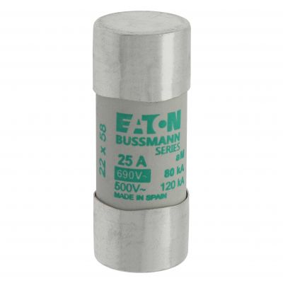 CYLINDRICAL FUSE 22 x 58 25A AM 690V AC Wkładka cylindryczna 22 x 58mm 25A AM 690V AC C22M25 EATON (C22M25)