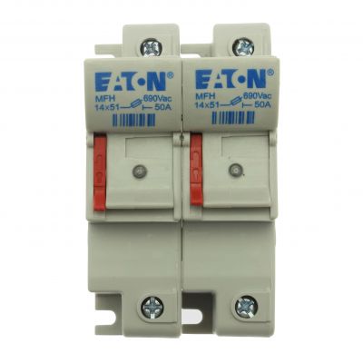 2 Pole 14x51 MFH Neon Indicator Podstawa wkładki cylindrycznej 14x51 2P 50A 690VAC wskaźnik CH142DIU EATON (CH142DIU)