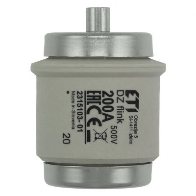 FUSE 200A DV 500V TYPE DZ Wkładka DV 200A DZ 500VAC E200 200D200Q EATON (200D200Q)