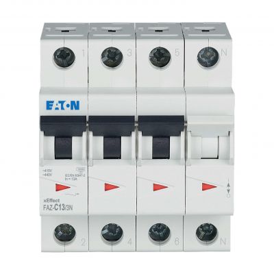 FAZ-C13/3N Wyłącznik nadprądowy 15kA C13A 3P+N 278973 EATON (278973)