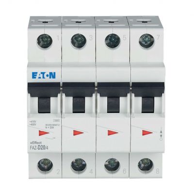 FAZ-D20/4 Wyłącznik nadprądowy 15kA D20A 4P 279085 EATON (279085)