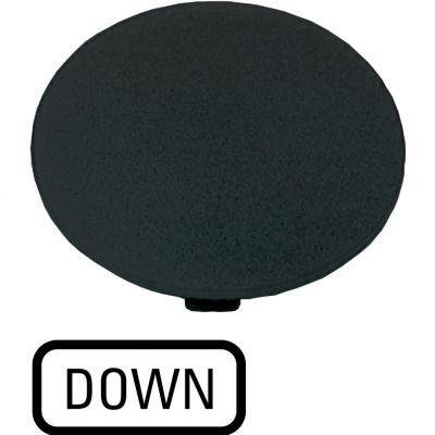 M22-XDP-S-GB4 Soczewka do przycisku grzybkowego 22mm płaska czarna z opisem /DOWN/ 218287 EATON (218287)