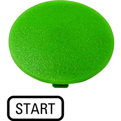 M22-XDP-G-GB1 Soczewka do przycisku grzybkowego 22mm płaska zielona z opisem /START/ 218283 EATON (218283)