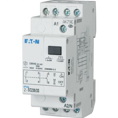 Z-SC230/1S1W Przekaźniki impulsowy z funkcją centralnego sterowania 16A 230V AC 1Z + 1 styk przemienny 265324 EATON (265324)