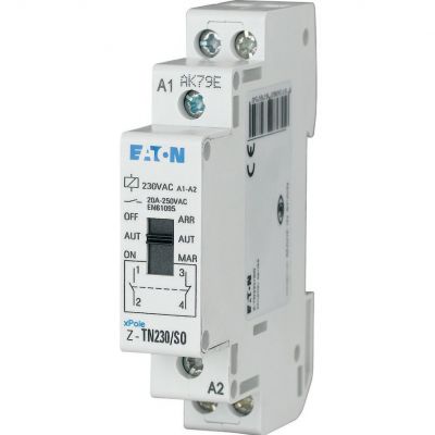 Z-TN24/3S Przekaźnik instalacyjny z funkcją ręcznego wyboru ZAŁ. / AUTOM. / WYŁ. 20A 3Z 24V AC 267977 EATON (267977)