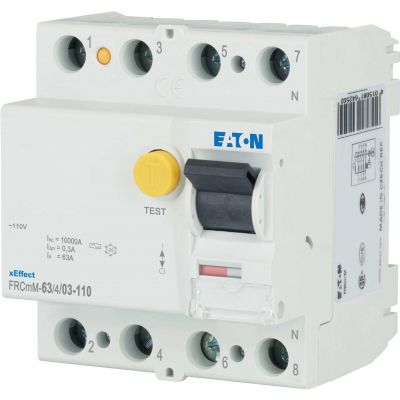 FRCmM-63/4/03-110 Wyłącznik różnicowoprądowy 10kA 110V 63A 4P 300mA typ AC 180600 EATON (180600)