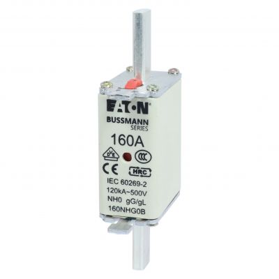 NH FUSE 160A 500V GG/GL SIZE 0 Wkładka NH0 160A 500V GL/GG podwójny wskaźnik 160NHG0B EATON (160NHG0B)