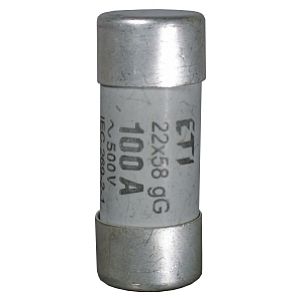 Wkładka topikowa cylindryczna CH22x58 gG 100A 500V 002640025 ETI (002640025)