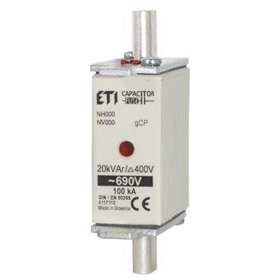 Wkładka topikowa NH kondensatorowa NH000 WT-00C gCP 5kVAr/690V 004117106 ETI (004117106)