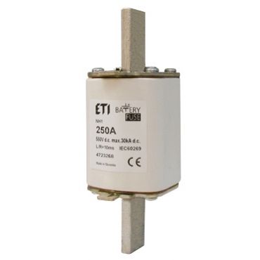 Wkładka topikowa NH do ochrony akumulatorów, magazynów energii DC NH1 gBat 100A 550V DC 004723263 ETI (004723263)